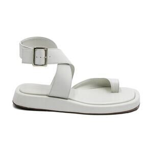 Gia Borghini Minimalist White Rhw Wrap Toe Ring Sandals Size 40 EU / US 10